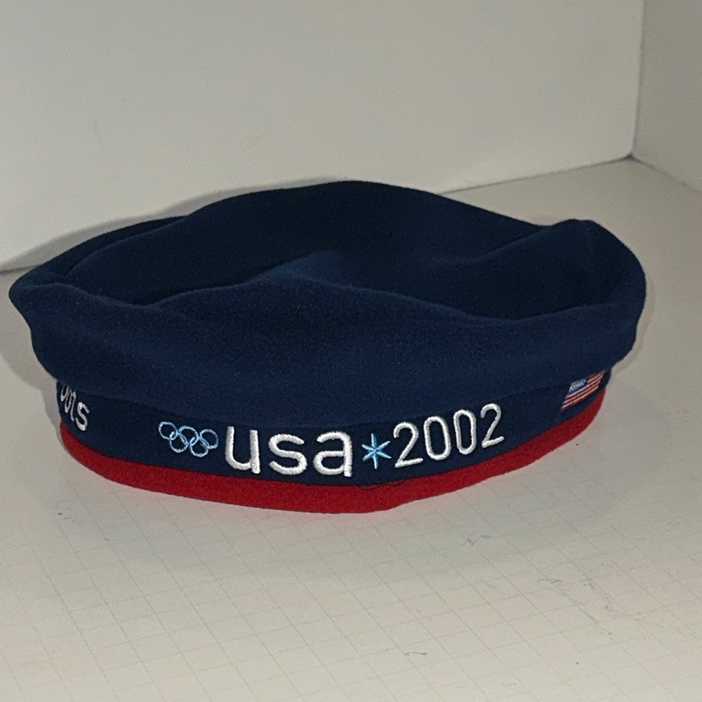 NWT USA 2002 Olympic Souvenir Sailor Cap - Navy & Red